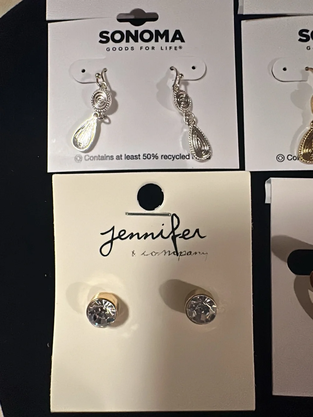 Sonoma, Jennifer &Co, Laundry by Shelli Segal Earrings (4pack)